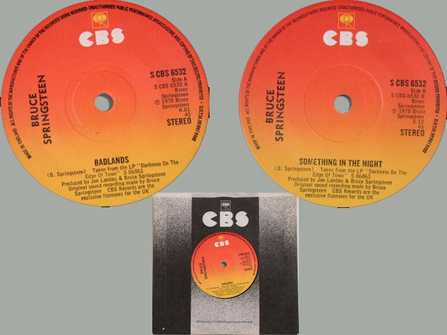 Bruce Springsteen - BADLANDS / SOMETHING IN THE NIGHT
